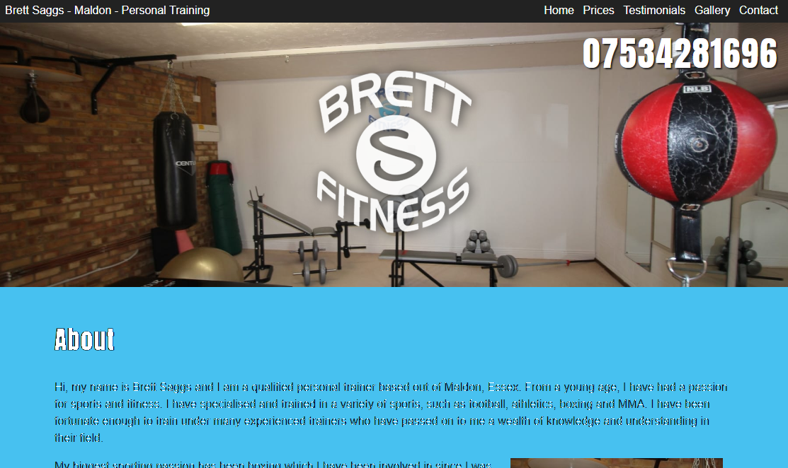 Brett saggs fitness website